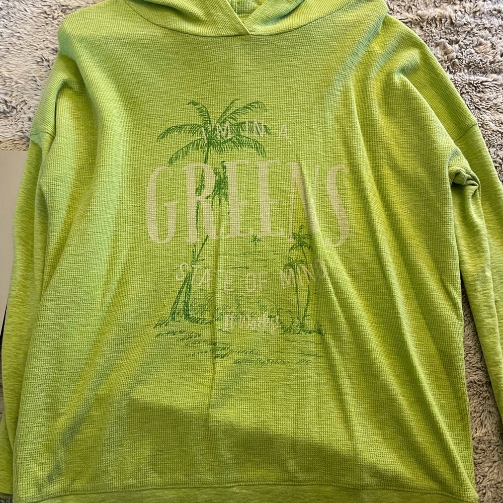 Green long sleeve women size medium; runs large